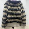 Real Raccoon Fur Women's Coat Young Style Fur Coat Women's Winter Short Slim Contrast Color Top