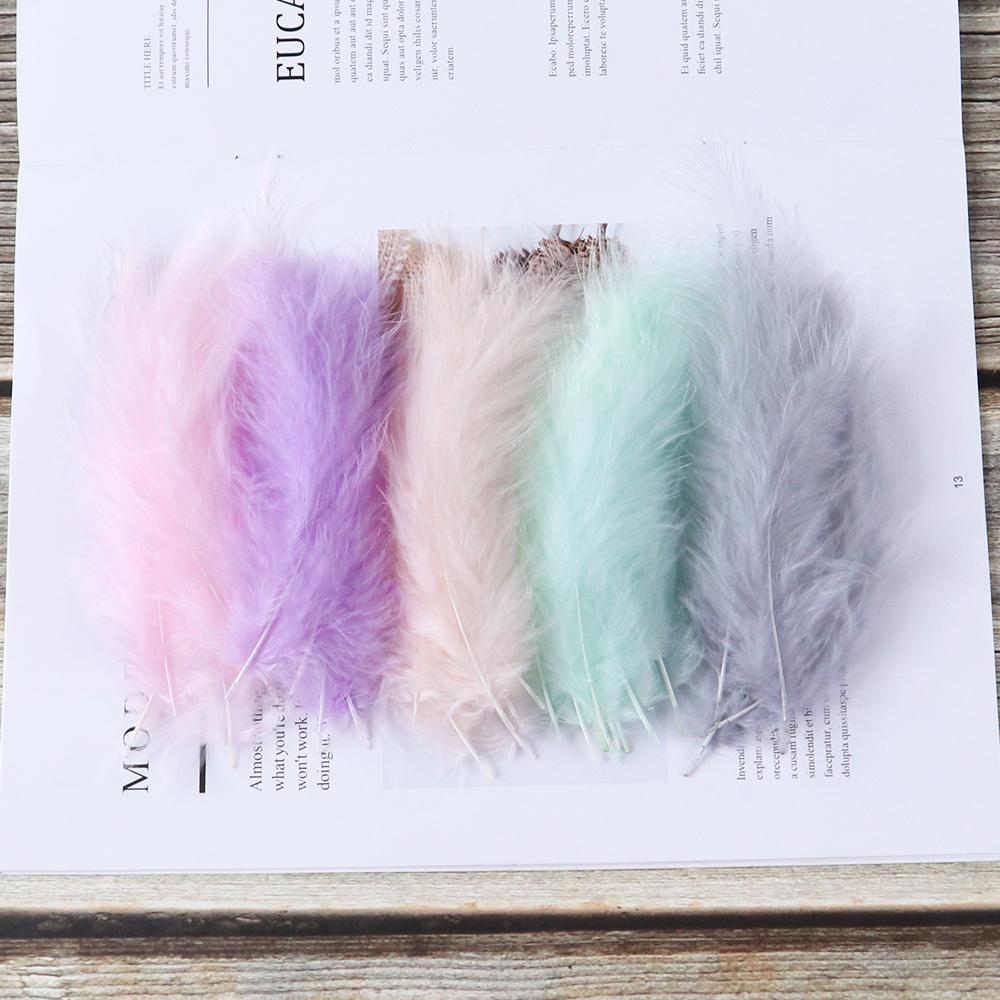 Fluffy Turkey Marabou Feather 10-15cm For Crafts Natural Plumas Jewelry Making Wedding Party Fly Tying Material Decoration