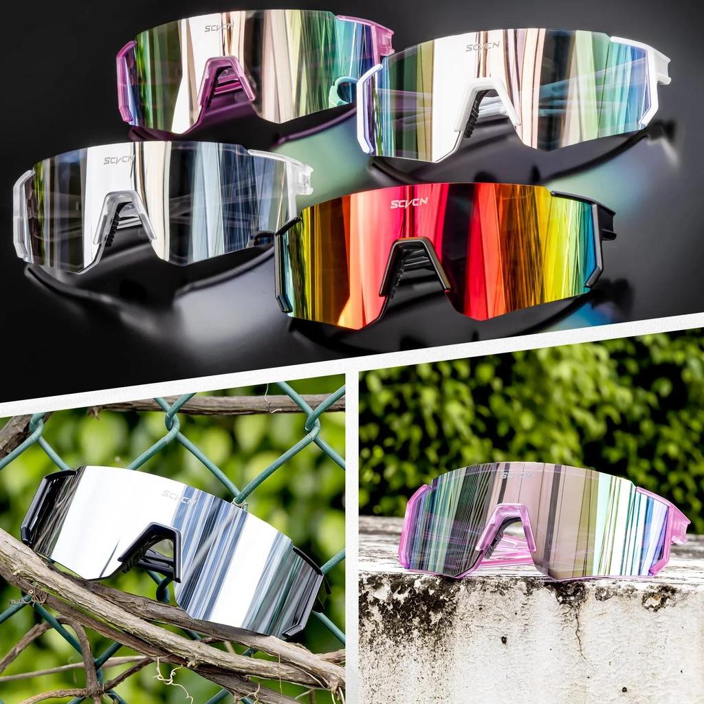 SCVCN UV400 Cycling Glasses Street Shades Sunglasses Man Bike Bicycle Hiking Camping Golf Sports Glasses for Men Women Baseball 7