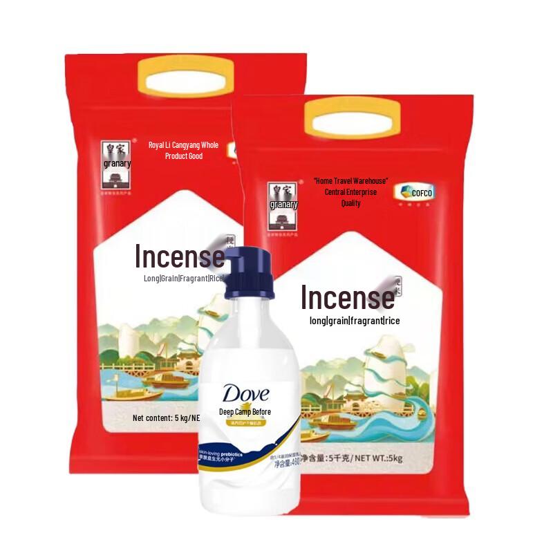 Dove Nourishing Shower Milk & COFCO Royal Granary Rice Bundle