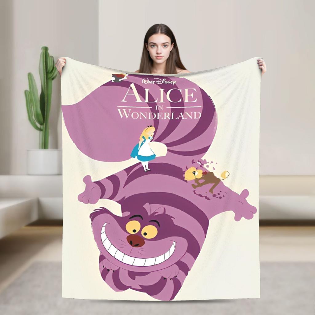 Cartoon Alice in Wonderland  Blankets  Flannel Awesome Warm Throw Blankets for Bed Sofa Autumn/Winter