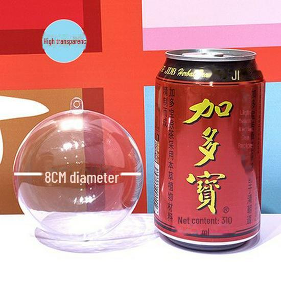 

Прозрачный пластиковый подвесной шар-украшение - открывающийся, круглый, для рождественских украшений и украшений для детского сада