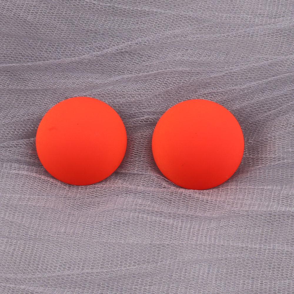 New Korean Neon Yellow Green Round Square Acrylic Stud Earrings For Women Geometric Triangle Matt Earrings Jewelry Party Gifts
