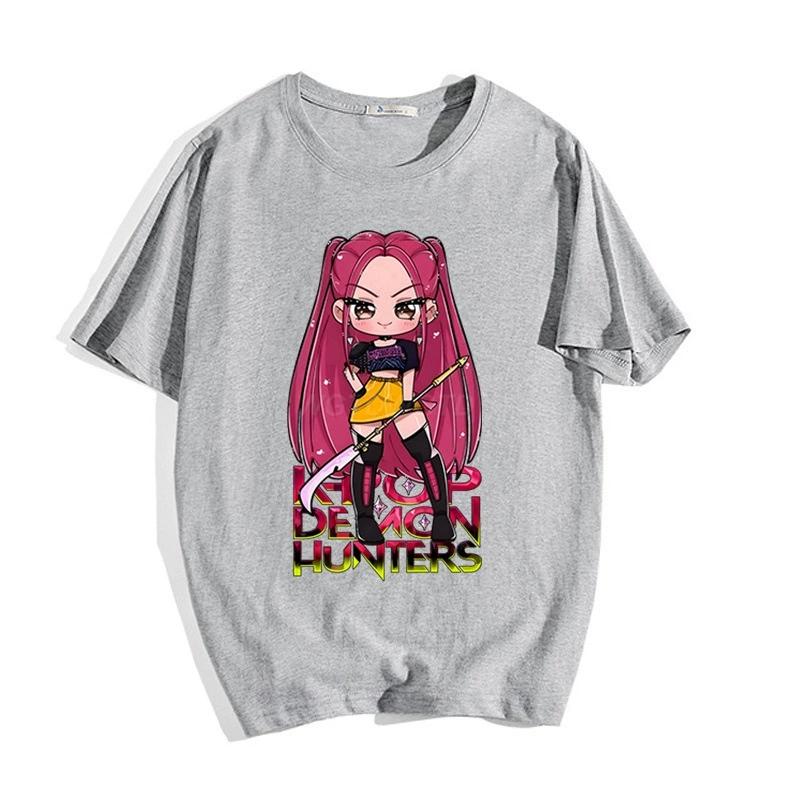 Huntrix Kpop Devil Hunter Fashion Women's T-shirt Boys and Girls T-shirt Summer Gift Round Neck Short Sleeve T-shirt