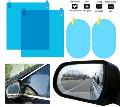 2X Autospiegel Regenschutzfolie Auto Rückspiegel Wasserdichte Folie Fensterglas Antibeschlag Antireflex Aufkleber Auto Accessores