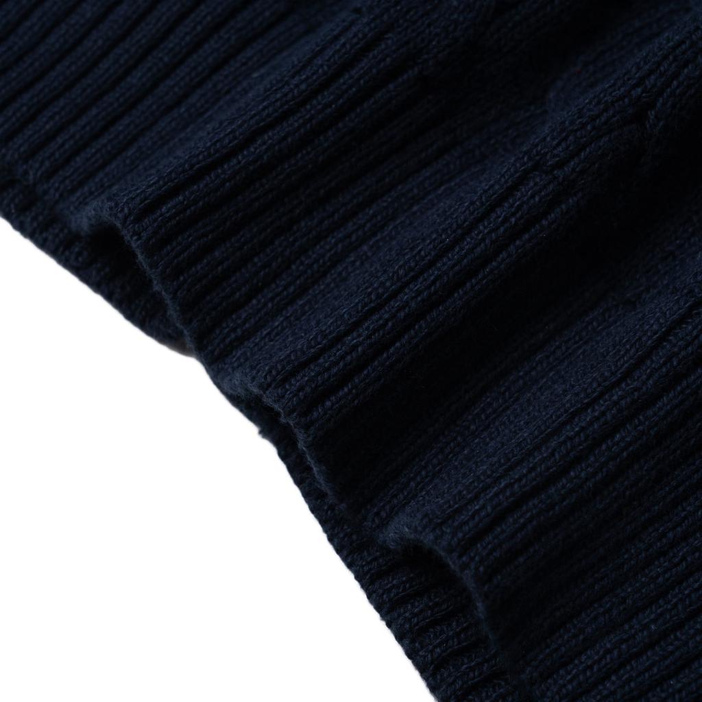 Polo Ralph Lauren Solid Color Small Pony Logo Embroidered Twisted V-Neck Long Sleeve Cardigan Sweater Men sweater Navy-Blue MNPOSWE16821756-400
