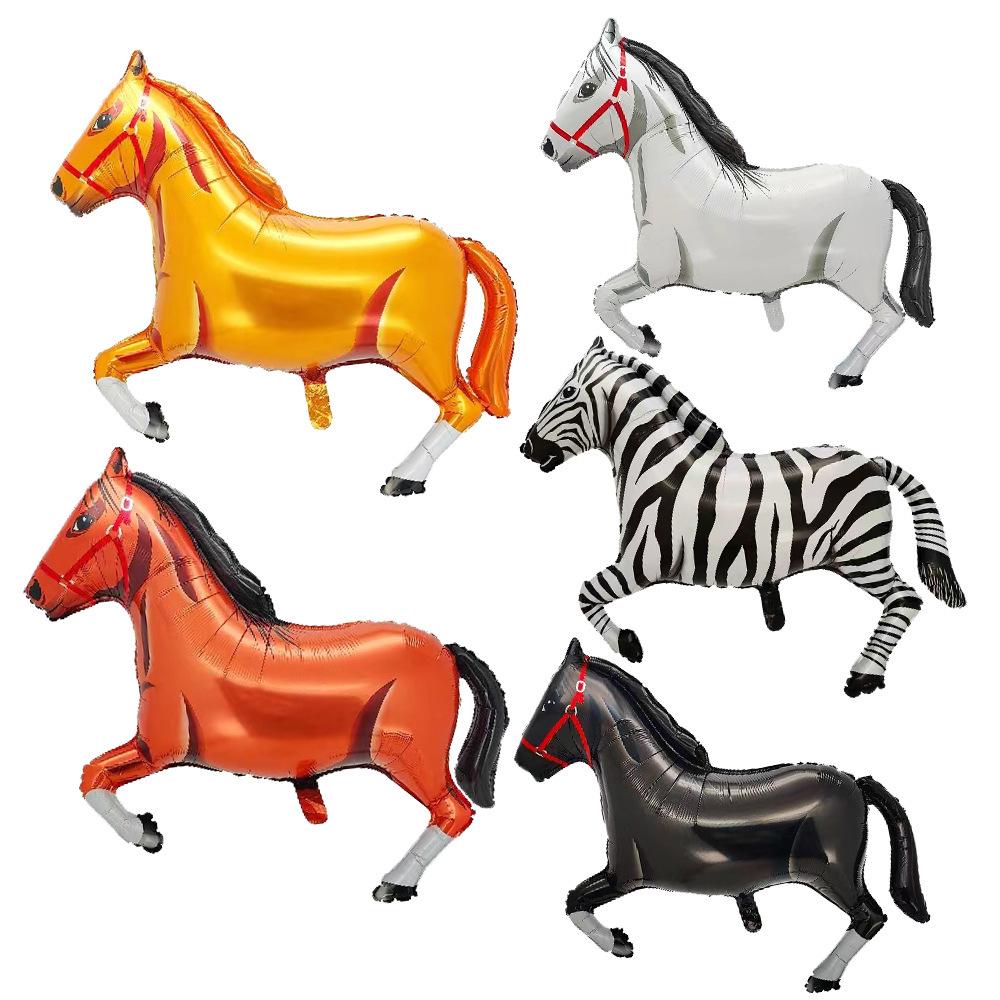 Galloping Horse Racing Festival Western Cowboy Hat & Boots Foil Balloon Set