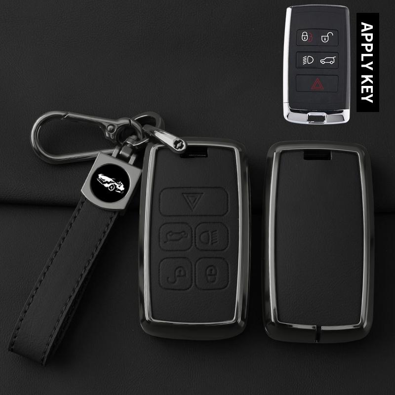 Innenraumleisten Auto Zinklegierung Schlüsselhülle Abdeckung Schale Für Land Rover Range Rover Discoverry 5 Sport Evoque Für JAGUAR XE XF XJ