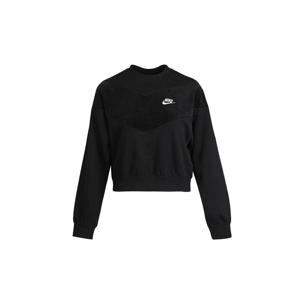 Nike Sweatshirts Women's Black Crew Neck Moderate Regular CZ1877-010