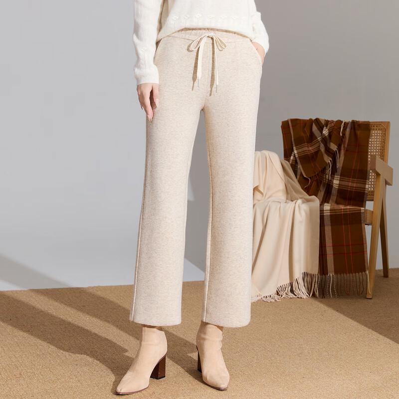 Women's Wool Blend Warm Straight Leg Casual Pants