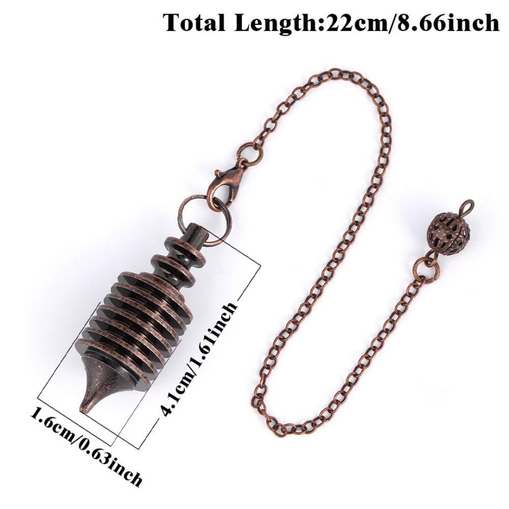Pendulos Openable Design Metal Pendulum Copper Material Spiral Shape Dowsing Pendulum Divination Pendulum Meditation Session