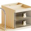 2-Drawer Desk Organizer, Large Capacity, for Office, Pens, Books, And Mail.
