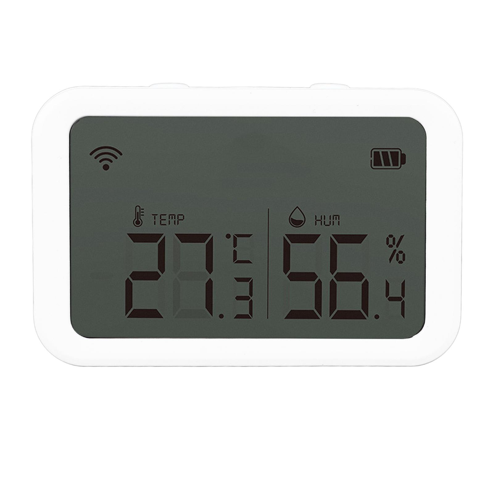 

Wifi Temperature Humidity Sensor LCD Display Remote Monitor Wifi Hygrometer with App Notification for Room