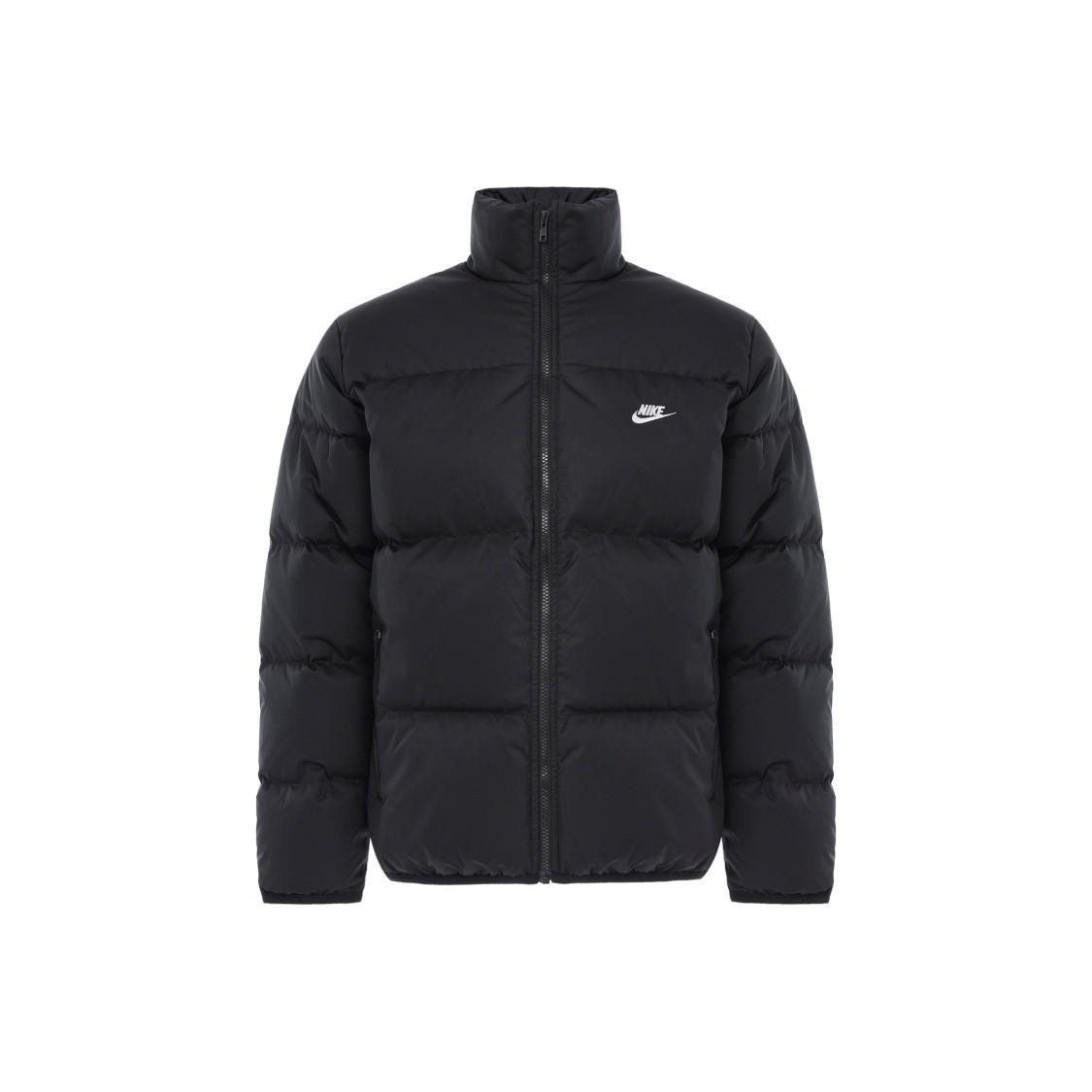 

Nike Men s Warm Loose-Fit High-Collar Long-Sleeve Puffer Jacket Black/White XL