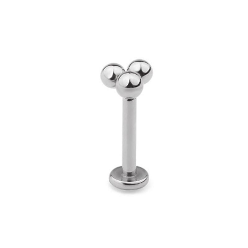 Ferskenhjerte Måne & Stjerne Titan Leppepiercing - G23, 1,2 mm Tykkelse, 6/8/10 mm Lengde