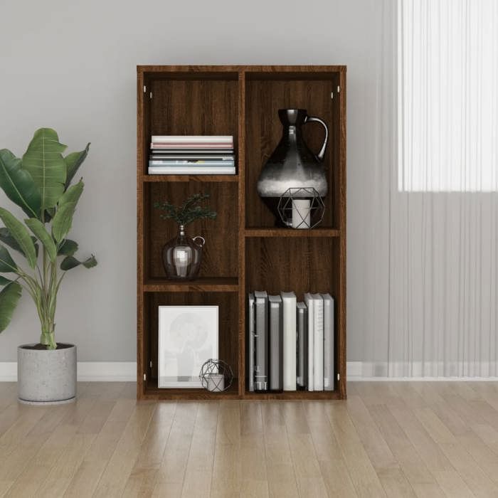 VidaXL Bibliothèque-Buffet chêne marron 50x25x80 cm bois d'ingénierie 826613