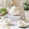 European Afternoon Tea Set: Personalized Embossed Coffee Cup & Kettle In Creative English Court Style.