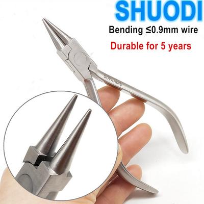 מעבדת שיניים אדם כיפוף חוט יצירת צבת כפול עגול חוט שיניים לכופף צורת פלייר עבור מקסימום 0.9 מ"מ חוט