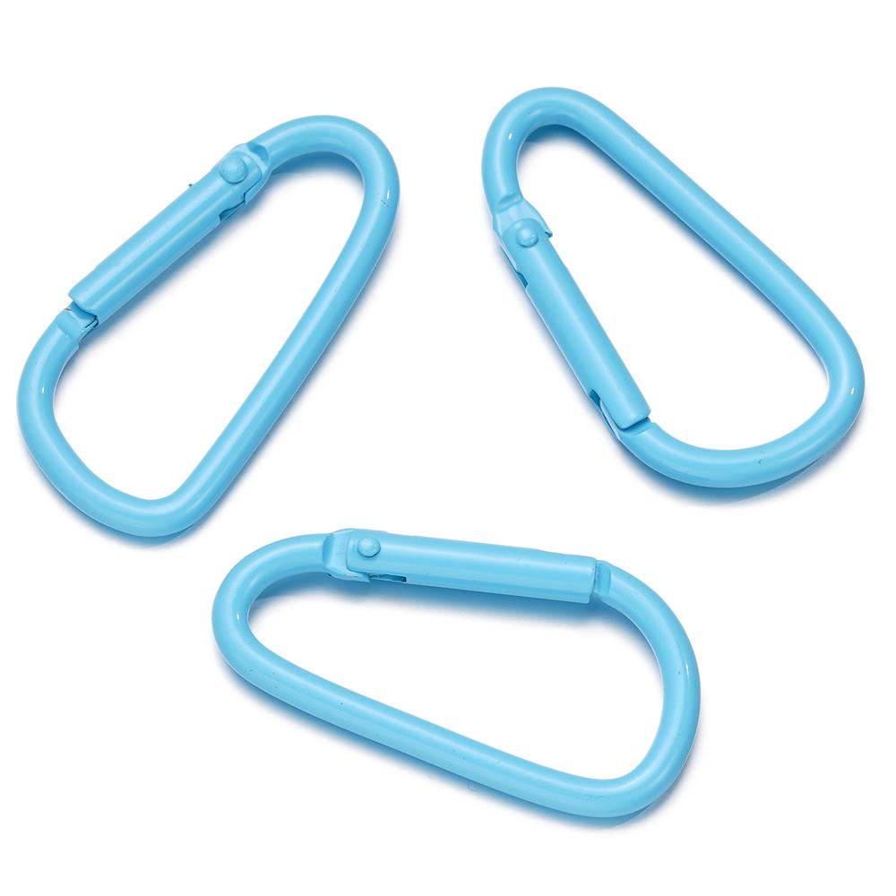 5pcs Carabiner Keychain Alluminum D-ring Clasp Multi-colorsHook Clip Keychains Camping Backpack Buckle Jewelry Making Supplies