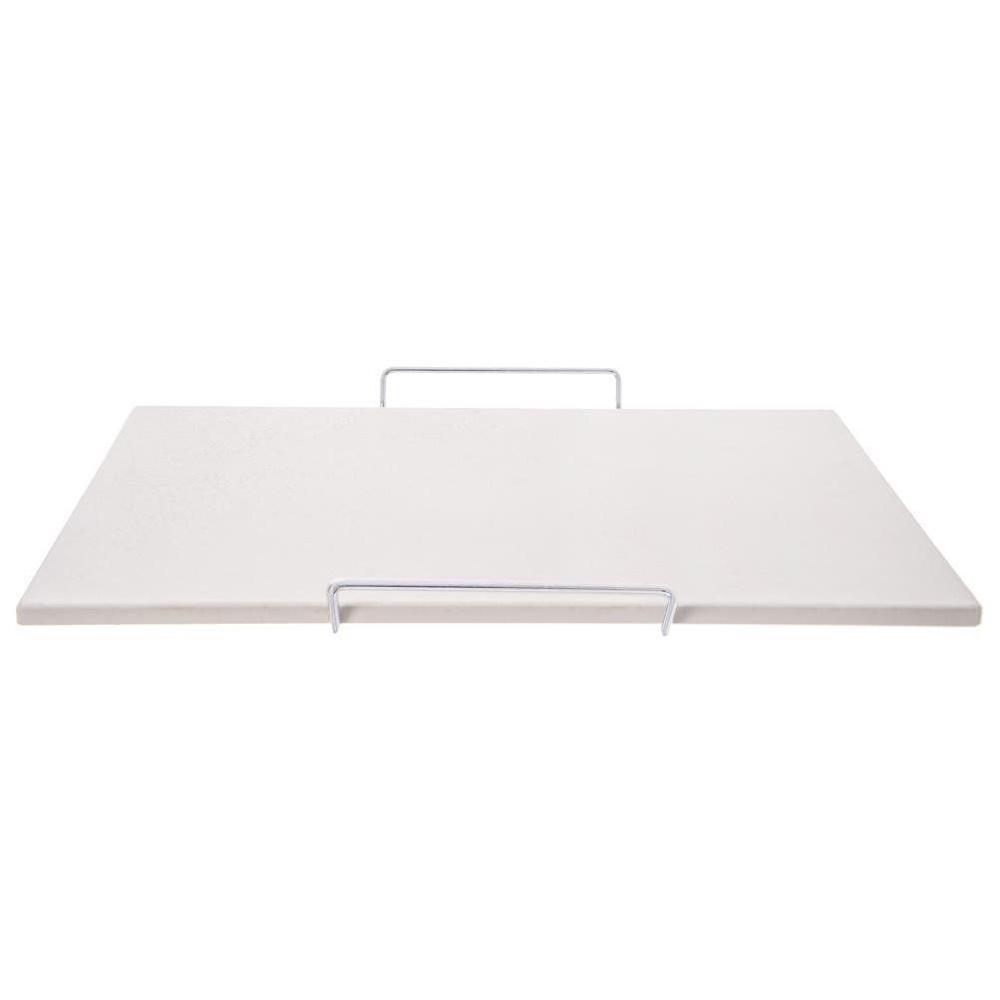 Fireclay pizza stone with stand, 2 pieces