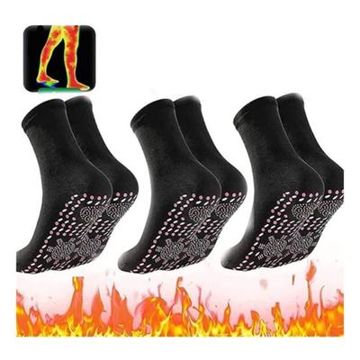 Self-Heating Magnetic Socks - Slimming Health Sock - 3 Pairs - Foot Massage - Black