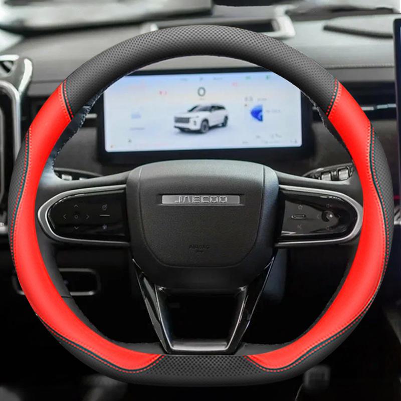 Auto Lenkradabdeckung Lenkradbezug für Chery Chery Jaecoo J7 J8 2026 2026 D-Typ Geflochten auf Lenkrad