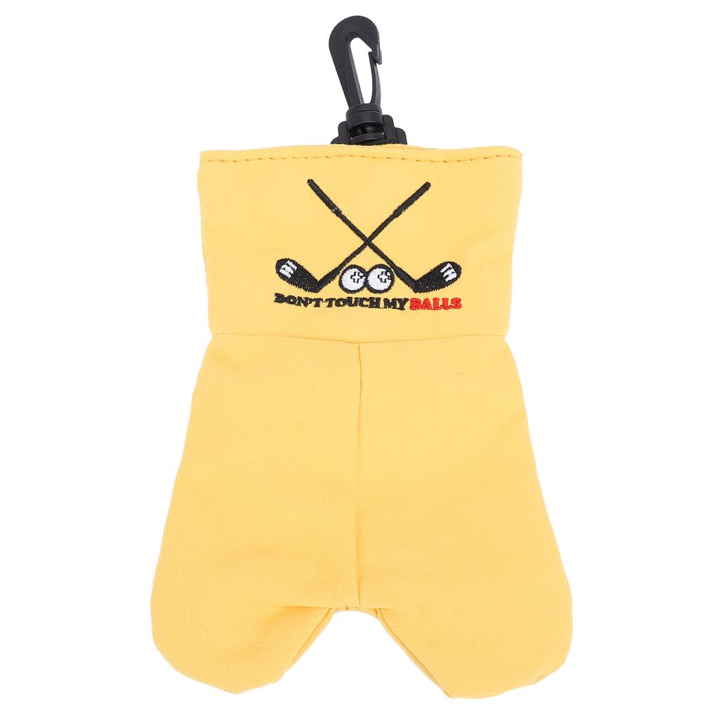 Funny Ball Pouch Double Sided Velvet Reusable Hanging Hook Holds 2 Balls Funny Print Ball Accessorie