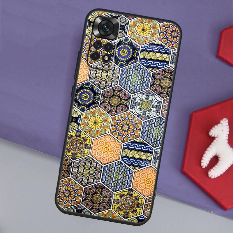 

Эстетичный чехол-мозаика в стиле бохо для Xiaomi Redmi Note 14 13 Pro 12 11 9 10 9S 10S 11S 12S Redmi 14C 10C 12C 13C Redmi Note 9 Pro