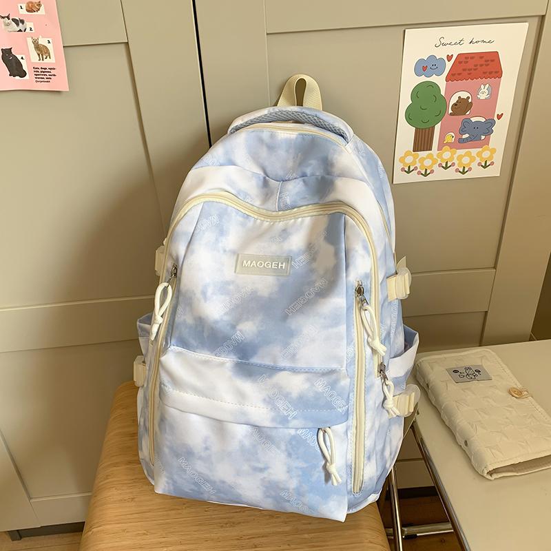 Tie-Dye Print Backpack Boys Girls Schoolbag Large Capacity Backpack