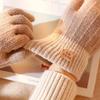 Winter Warm Gloves with Elastic Cuffs, Soft Texture, Unisex Style - for Outdoor Leisure and Holiday Gifts, Available In Colors