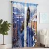 Versatile Polyester Transparent Curtains Home Decoration Majestic Eagle Snowy Canyon Use Bedrooms Living Curtain Set Of 2 Made Washable Bedroom Ready