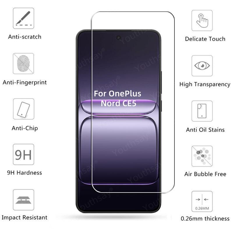 6in1 For OnePlus Nord CE5 Tempered Glass OnePlus Nord CE5 Screen Protector HD Protective Phone Camera Lens Film OnePlus Nord CE5