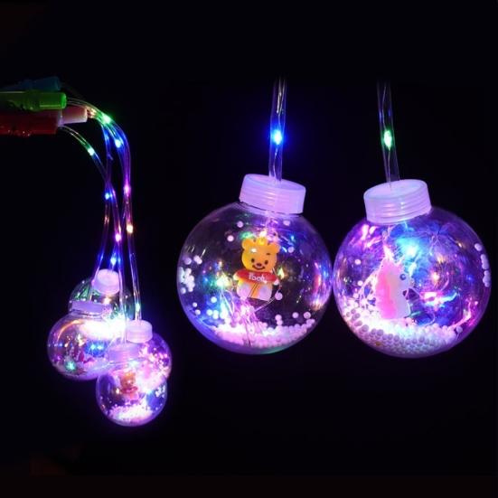Handheld Transparent Cartoon Doll LED Light Ball Lantern Children Kids Toy