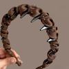 Satins Material Pleated Fabric Headband Adjustable Non-slip Hair Band  Fashion Accessory