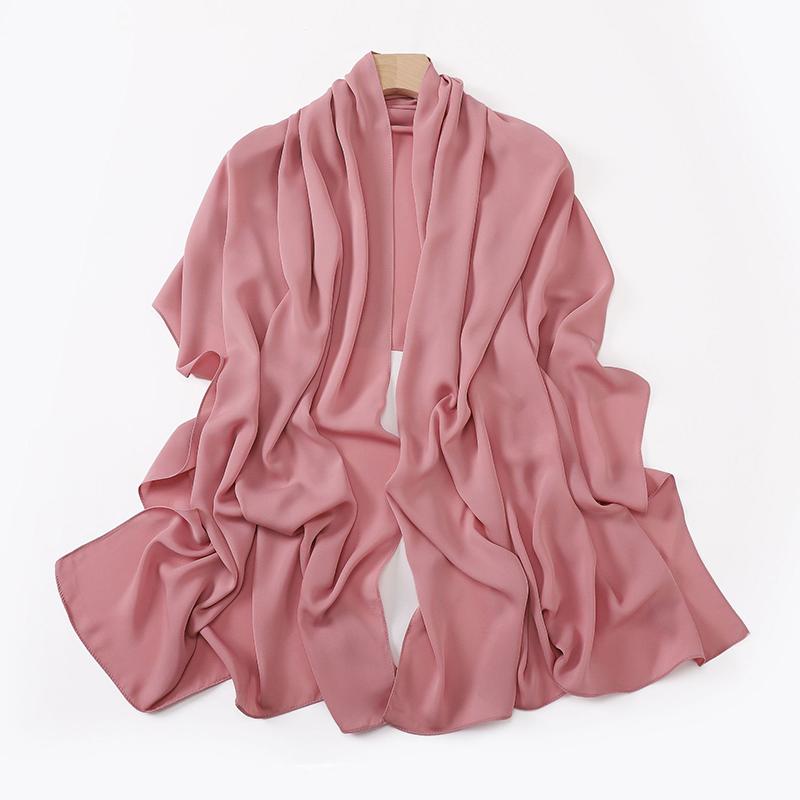 Muslim Spring Modal Chiffon Shawls Scarf for Women Plain Soft Jersey Hijab Scarves Big Size Headscarf Islamic Turban Headband
