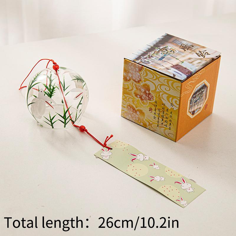 Japanese Wind Chimes Romantic Wind Bells Handmade Glass Hanging Pendants Outdoor Garden Decoration Ornaments Birthday Gifts