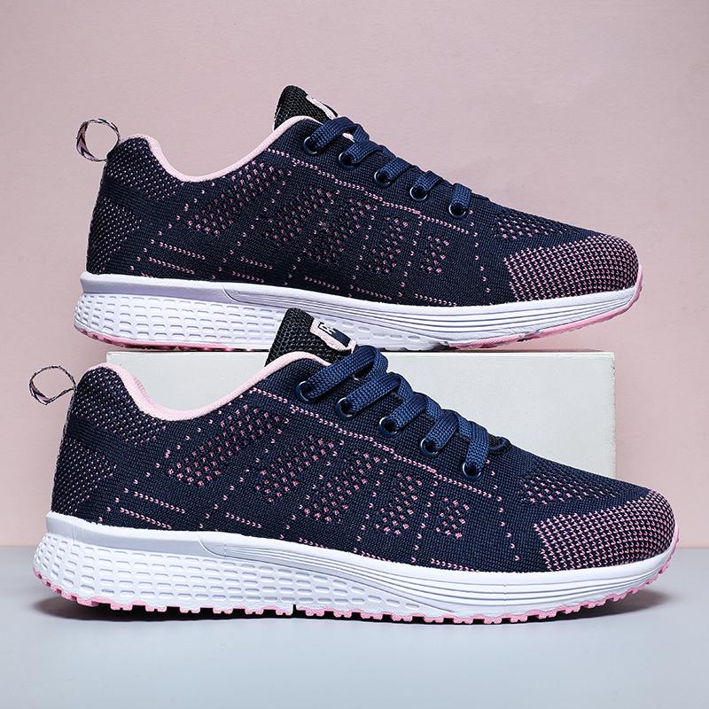 fashion 2024 Trendyol Four Seasons Mesh Shallow Mouth Round Toe Flat Sneakers Comfortable Breathable Casual Sport Women's Shoes
