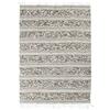 Living Room Rug In Cotton White-sand Stripe 190x290