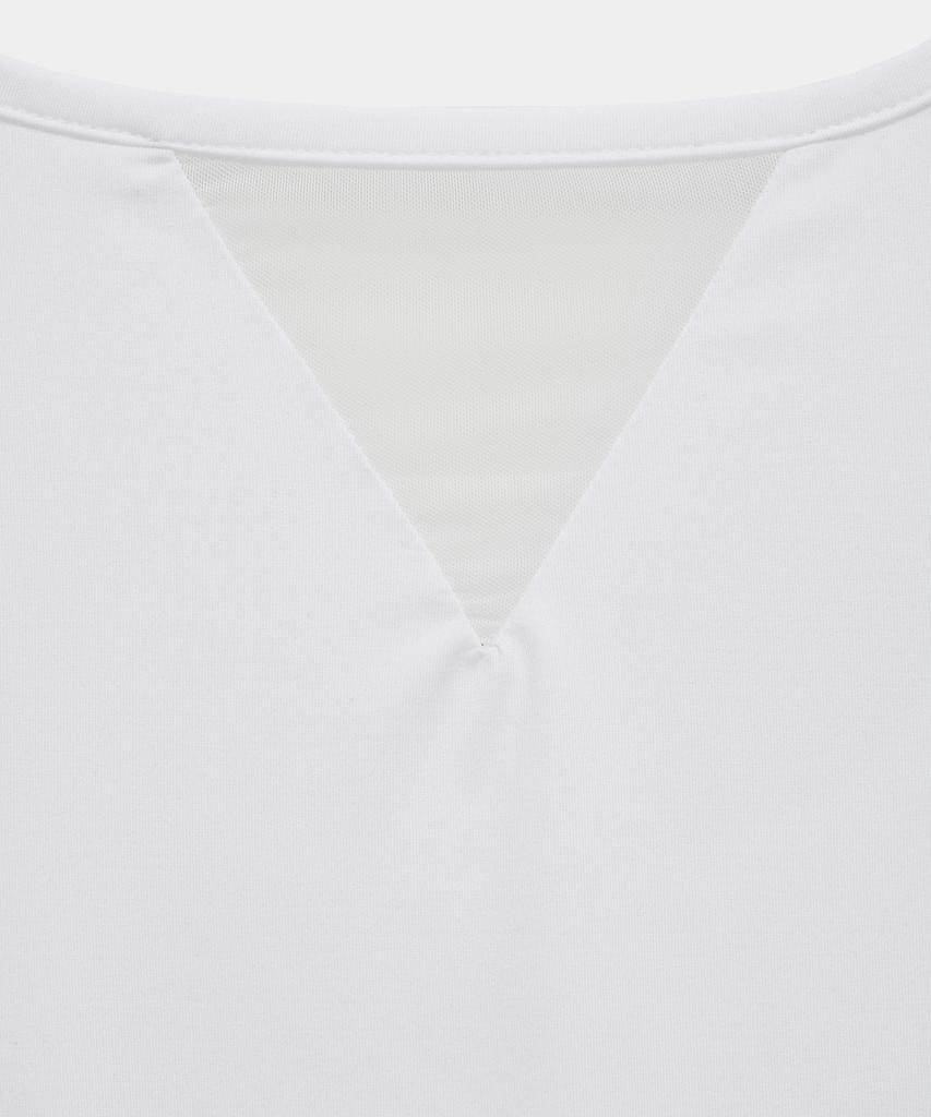 ETRE AU SOMMET Modern Square Shirring Tee (White)