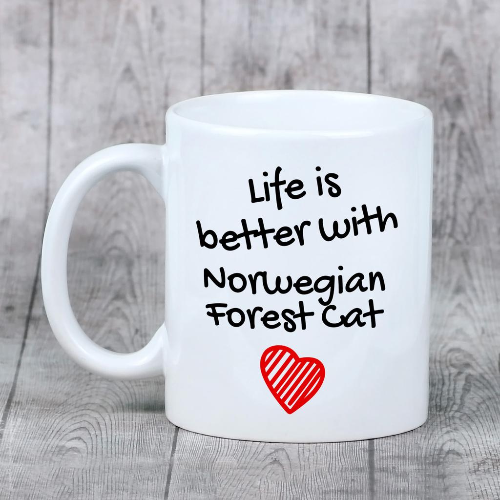 Norwegian Forest - Cup with a Cat, Cup with a Photo, Personalized Gift from the Art-Dog Brand