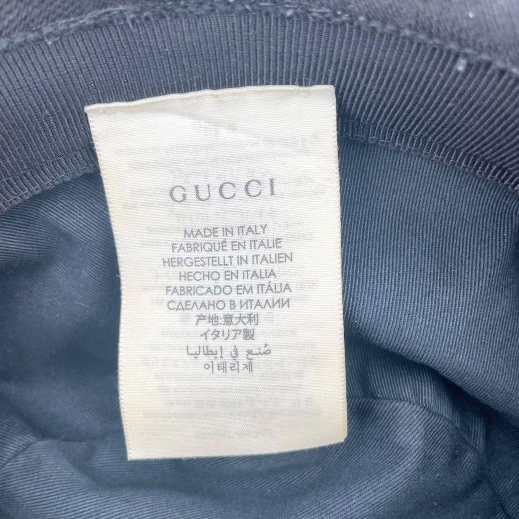 Used [Used] GUCCI GG Canvas 576587 Bucket Hat Size L Men's Black 26010433 KJ