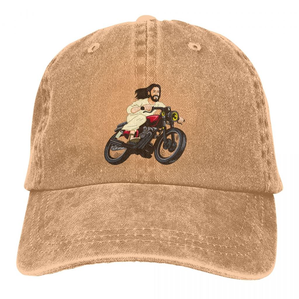 Summer Cap Sun Visor Christ On A Motor Bike Funny Religious Lord Church Group Easter Hip Hop Caps Jesus Cowboy Hat Peaked Hats