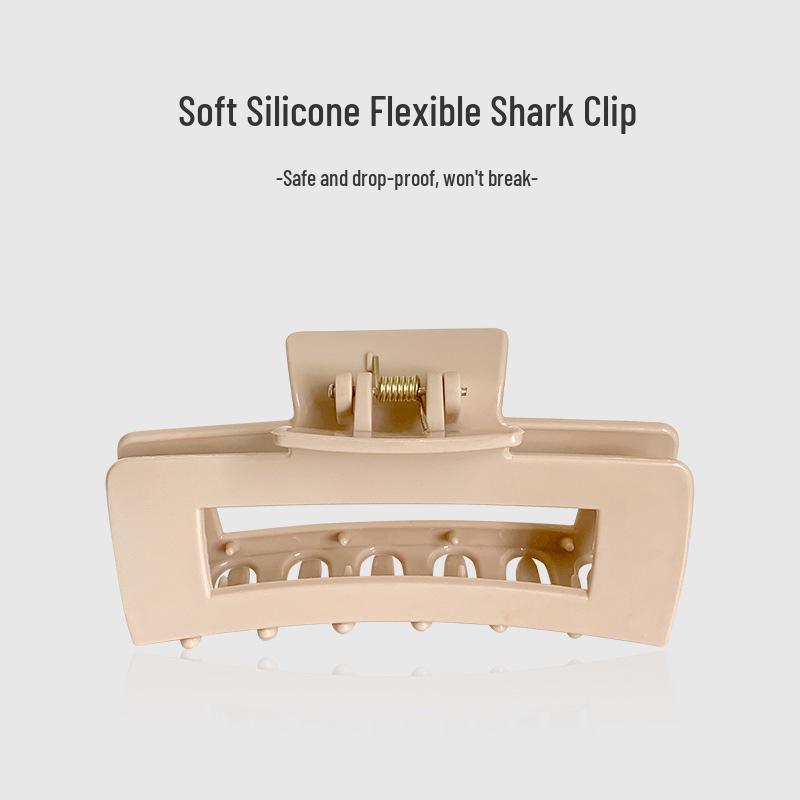 2025 Soft Silicone Shockproof Shark Hair Claw Clip - Durable, High-End Accessory