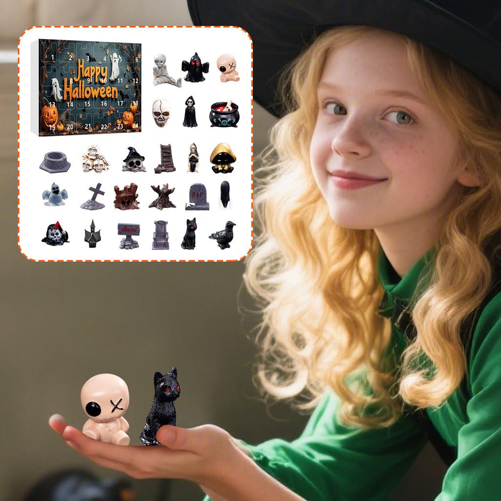 Halloween Geist Skelett Kürbis Harz Schreibtischkalender Countdown Party Dekor Für Zuhause Büro