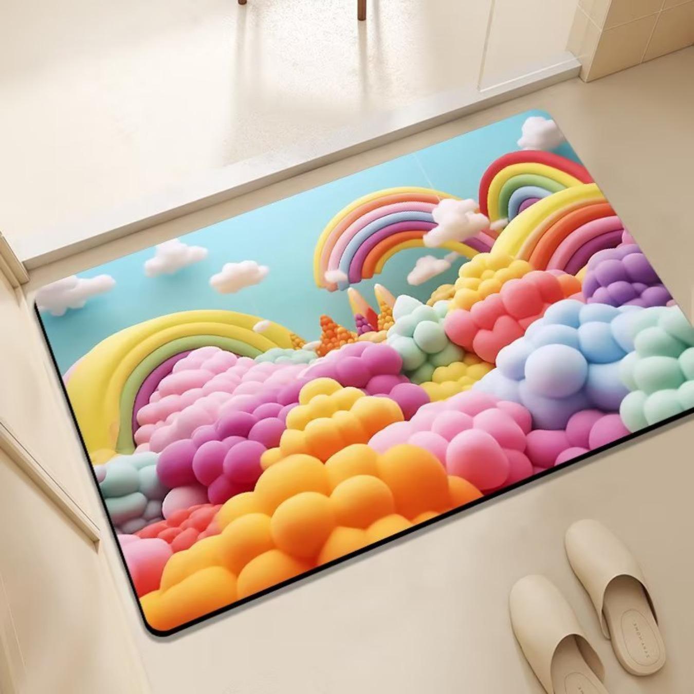 Диатомовая печать в ванной комнате утолщающий коврик для ванной нескользящие ковры — фото 6