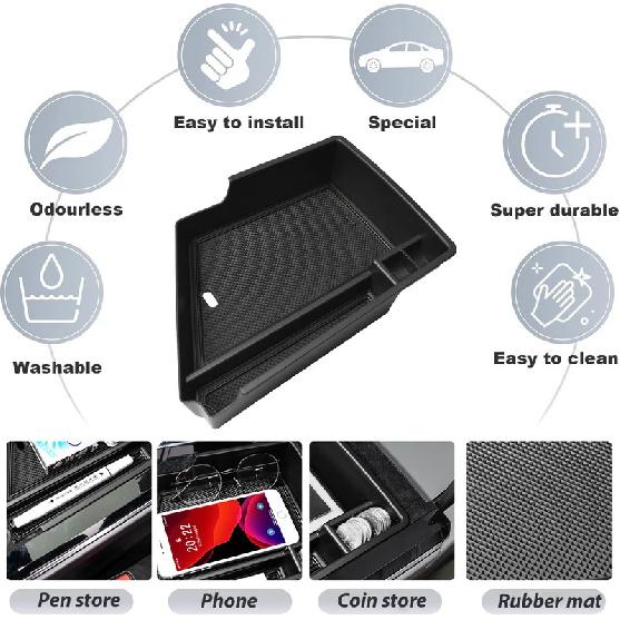 Organizzatore per Console Centrale per Cadillac Lyriq Luxury 2024 Cadillac Lyriq (Tecnologia, Lusso, Sport) Vassoio portaoggetti per bracciolo auto