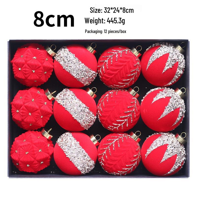 Exquisite Colored Diamond Christmas Ornament Ball Gift Set