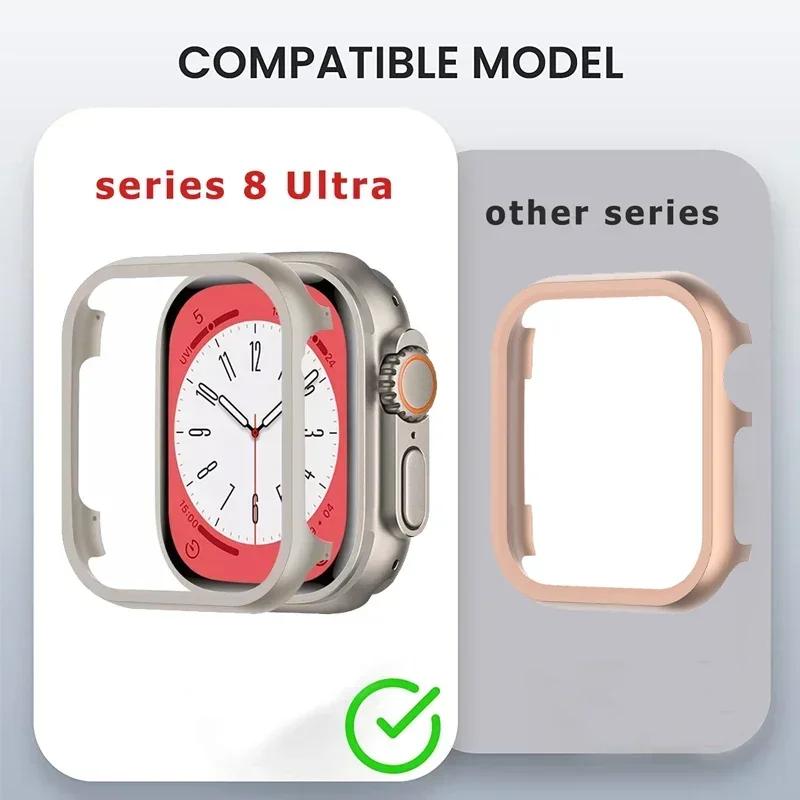 Metallgehäuse für Apple Watch Ultra 2 Series 9 8 7 41 mm 45 mm Aluminiumlegierung Bumper Cases für iWatch 6 SE 40 mm 44 mm Rahmenabdeckung