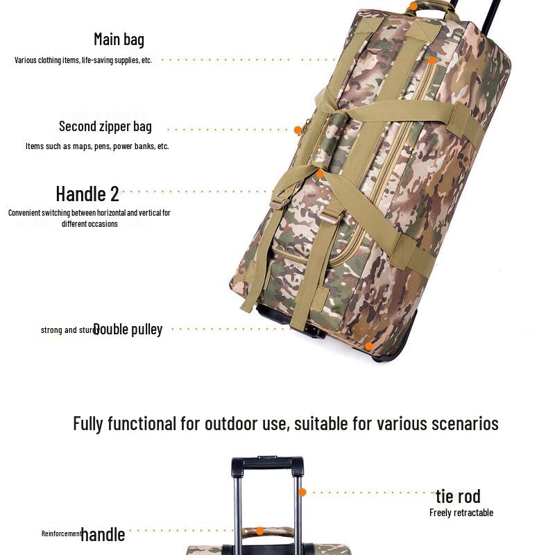 Tactical Wheeled Travel Duffel Bag