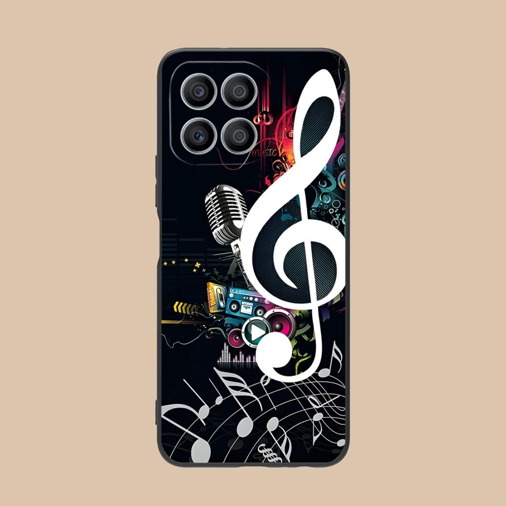 

Musical Note Staff Mobile Phone Case for Honor 90 80 70 60 50 30 20 10 9 8 7 Pro S SE Lite 5G Colorful Printing Cover Cellphones Honor 7S